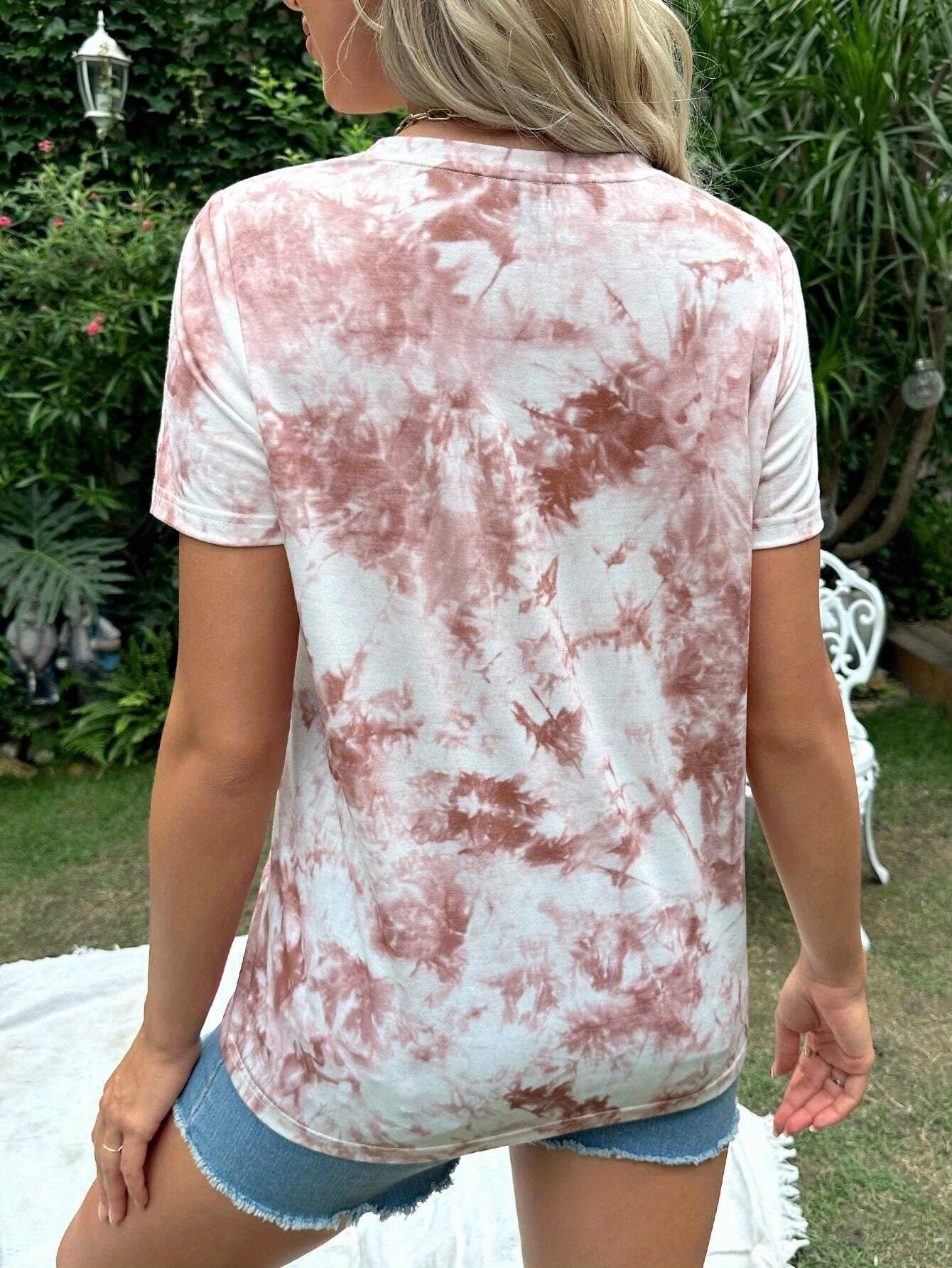 Women's Printed Maternity Nursing Shirt - Short Sleeve Casual Summer Breastfeeding Clothes