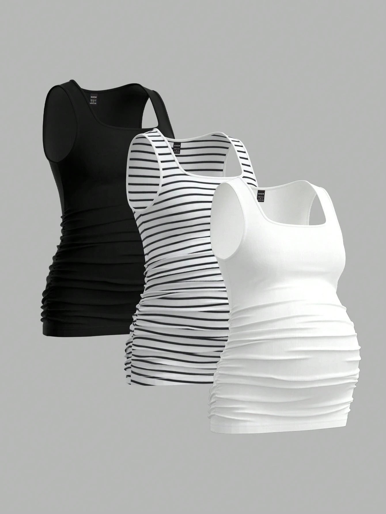3-Pack Maternity Short Sleeve T-Shirts - Casual Summer Pregnancy Tops Multipack