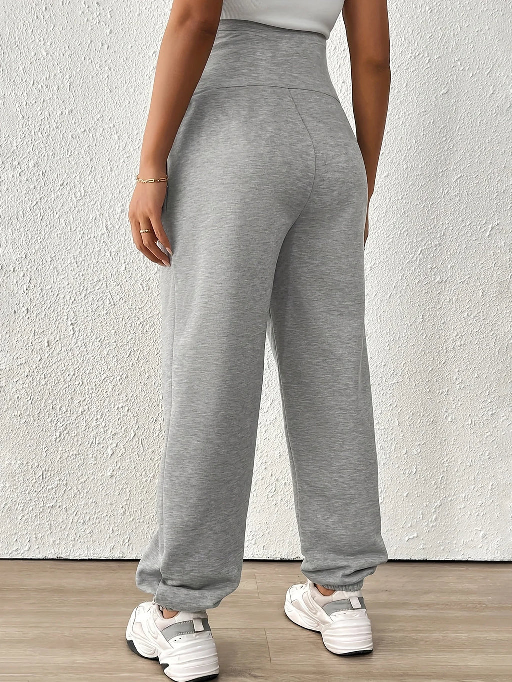 Maternity Leggings with Abdominal Support, Summer Casual, Stretchy, Versatile, Sporty Maternity Cropped Pants, Loose Sweatpants