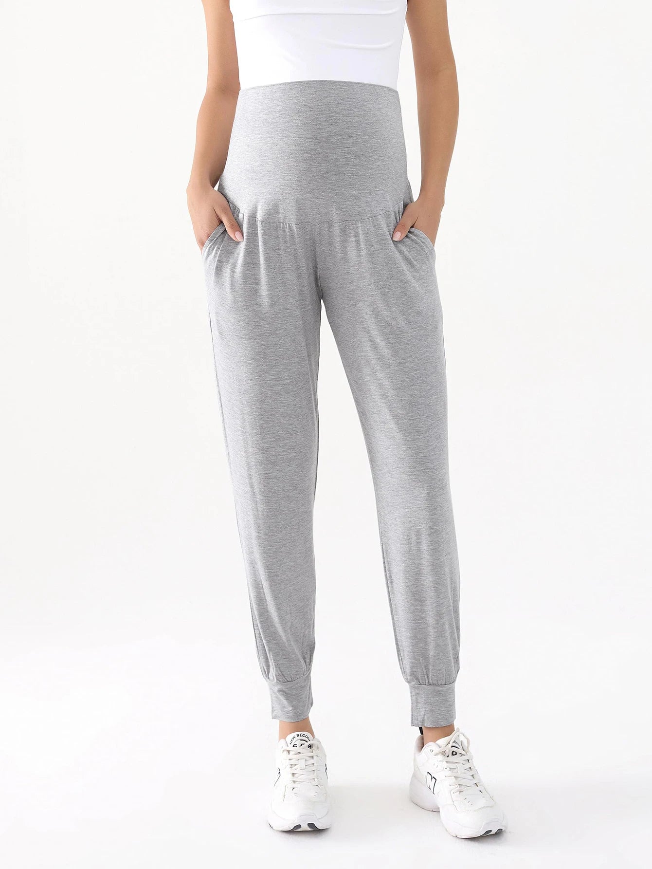 Black Maternity Yoga Pants, Casual and Versatile for Summer Sports and Yoga