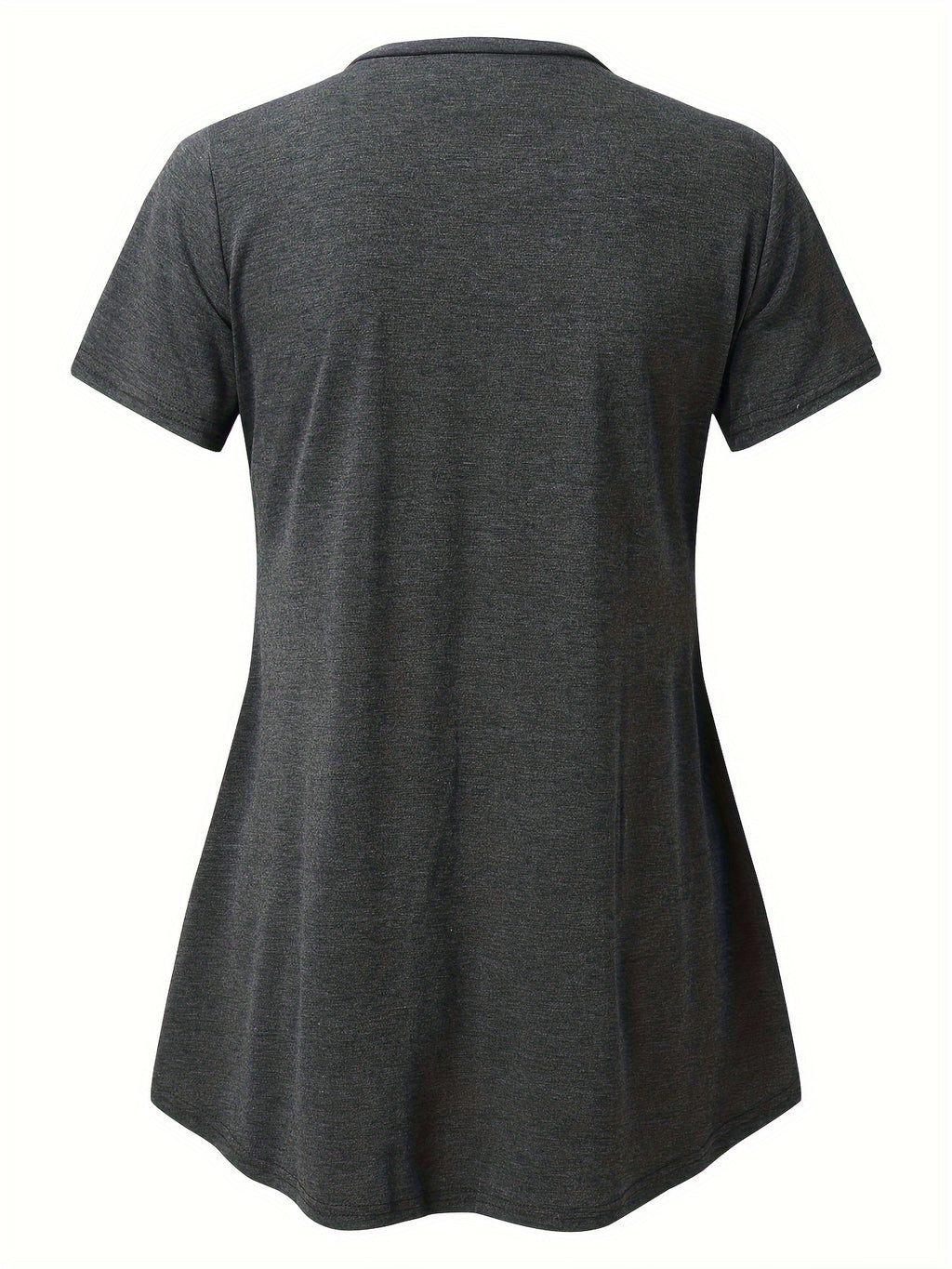 Women's Casual Black Maternity Nursing Shirt - Short Sleeve Layered Breastfeeding Tee